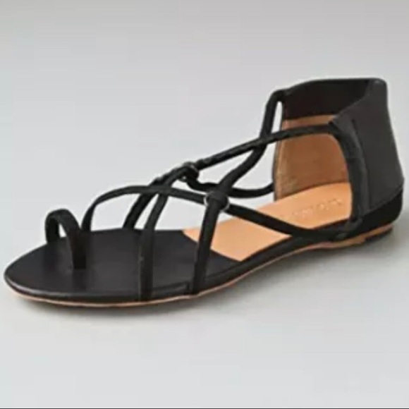L.A.M.B. Quint Black Suede Strappy Sandals - Picture 1 of 7